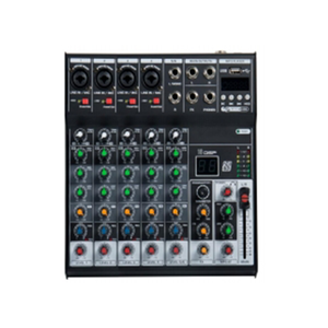 Consola de Mezcla Digital Portátil USB de 6 Canales con 16 Efectos, Ganancia + Ecualización de 3 Segmentos + 1 AUX + 1 FX - Product Image 2