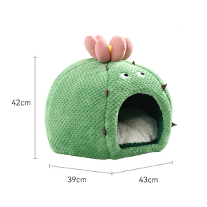 Algodón suave con forma de <span class=keywords><strong>cactus</strong></span> y adecuado para gatos y perros camas de felpa para mascotas - Product Image 1