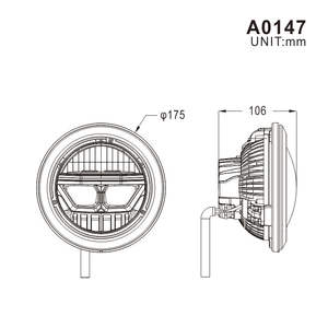 ECE <span class=keywords><strong>DOT</strong></span> Faros LED Redondos de 7 Pulgadas para Je-ep Wrang-ler JK LJ 36W Colores Personalizables - Product Image 2