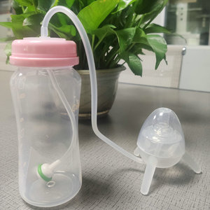 Nouveautés, gobelet pour bébé en silicone souple de qualité alimentaire OEM, PP 300 ml, sans BPA, <span class=keywords><strong>biberon</strong></span> mains libres pour bébé - Product Image 6