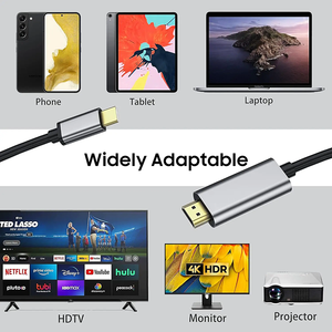 Cables HDMI de tendencia, carcasa de aluminio HD tipo C a HDMI 4K, adaptador de vídeo, Cable convertidor HDMI Vers tipo C para teléfono portátil - Product Image 5