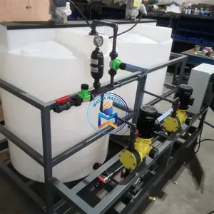 Water Treatment System Automatic Dosing Tank With Mixing Agitator Chemical Dosing System