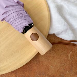 Parapluie Automatique à Ouverture et Fermeture Automatiques, Poignée en Bois, Résistant au Vent et à l'Eau, Logo Personnalisé Imprimé, Cadeaux Promotionnels - Product Image 4