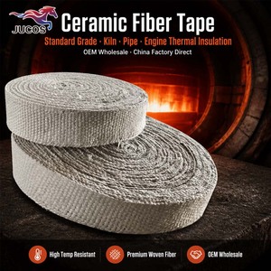 <span class=keywords><strong>Cinta</strong></span> de Fibra Cerámica de Grado Estándar Premium de China para Aislamiento Térmico de Alta Temperatura en Tubos de Horno y Motores, Venta al por Mayor OEM - Product Image 1