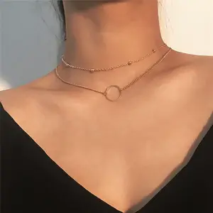 Steel Fashion Gold Plated Necklace Hot Selling Custom Gold Plated Zodiac Choker Jewelry