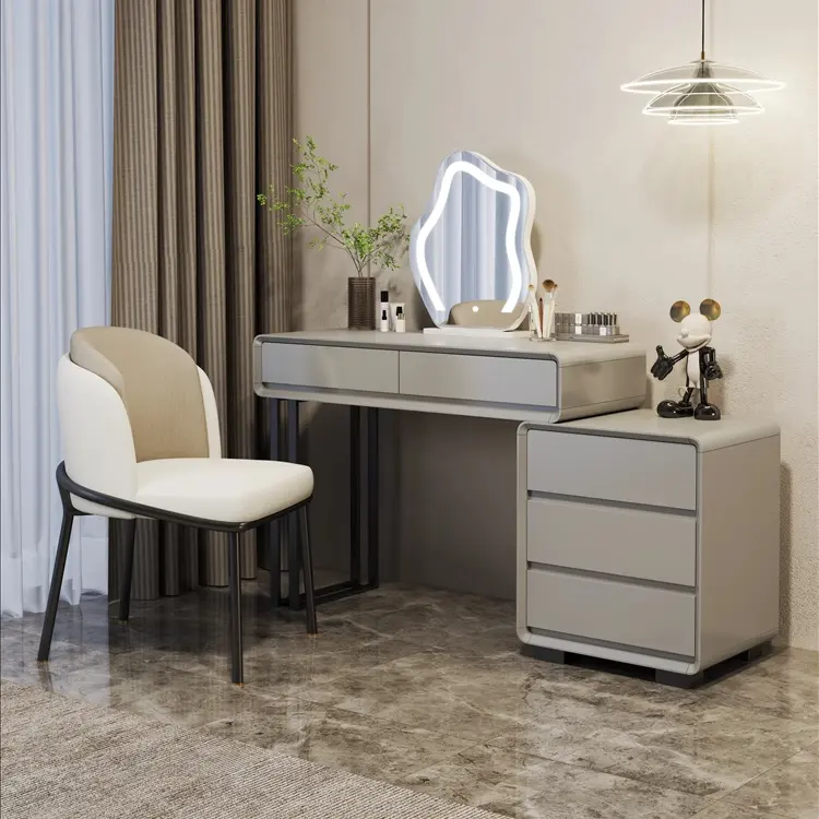 Modern fashion Nordic Minimalist Cream Style Dressing Table Storage Cabinet Integrated Master Bedroom Makeup Table