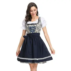 Carnival Party Bavarian German Dirndl Oktoberfest Dresses For Women Adult Beer Wench Costume Cosplay Halloween Party Dress