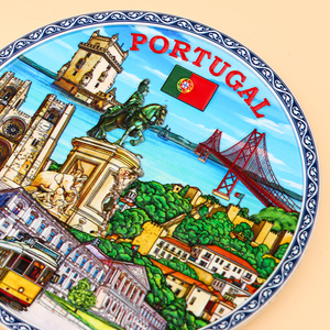 Новинка 2026 года: Декоративная сувенирная тарелка из смолы в виде здания для туристов, настольный декор, подарок для туристов - Product Image 2