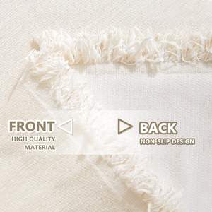 Секционный диван в стиле бохо с <span class=keywords><strong>2</strong></span> подушками L-образной формы бежевый Синель с кисточками 71 "X102" для домашних животных, удобный и моющийся - Product Image 5