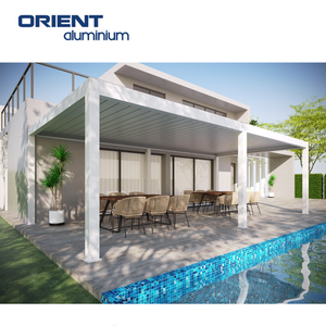 2025 Op Maat Gemaakte Terras Dakbedekking Aluminium Pergola Buiten Luifel Terras Dakpaneel Aluminium Met Glazen Schuifdeuren - Product Image 3