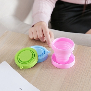 BPA Free Silicone Folding Cup 150ml Dishwasher <b>Microwave</b> Safe <b>Portable</b> Telescopic Rinse Reusable Outdoor Travel Camping WISETOP - Product Image 3