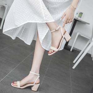 Eleganti Scarpe da Donna con Tacco Alto, Sandali con Tacco Medio a Blocco per Insegnanti, Calzature Casual da Lavoro e per il Tempo Libero - Product Image 4