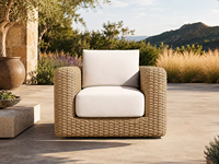 Ensemble de canapés d'extérieur modernes en rotin imperméable et durable - Meubles de jardin avec table à feu
