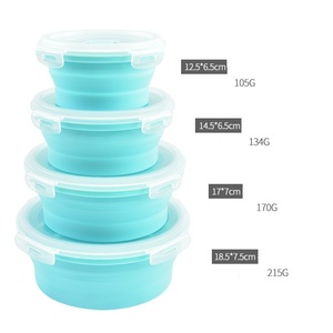 กล่องอาหารเบนโตะปลอดสาร BPA แบบพับได้ ทำจากซิลิโคน - Product Image 3