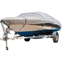 Housse de bateau universelle en Oxford 600D teint dans la masse, super imperméable, protection extérieure toutes saisons, avec sangle de serrage, taille personnalisée