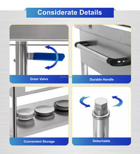 Mesa de Vapor Eléctrica Comercial de Acero Inoxidable, Portátil, con Ahorro de Energía y Capacidad para 50 Bandejas/Hora - Product Image 5