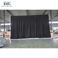 20FT Wide * 10ft High silver pipe drape stands avec 100% Blackout noir drapé pour concert