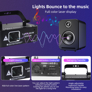 Luz de Proyección DJ de Alta Calidad con Control por Voz DMX, Láser de Animación Única, Iluminación para Bodas, Clubes, Fiestas, <span class=keywords><strong>Navidad</strong></span> - Product Image 3