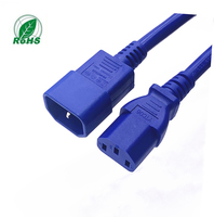 Câble d'alimentation IEC C13 C14 10A 15A, connecteur C14, prise 3 broches, rallonge C14 vers C13 pour centre de données informatique