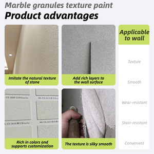 Peinture murale <span class=keywords><strong>effet</strong></span> pierre texturée - Revêtement étanche et brillant à faire soi-même pour la décoration murale intérieure - Product Image 4