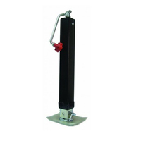 Cric de remorque carré noir/zingué robuste avec poignée latérale Capacité de charge maximale 3500/7000Lbs Pièces et accessoires de remorque