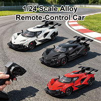 Voiture RC JunRong 1:24 en alliage, rechargeable, télécommande 2.4G, modèle de supercar de drift, simulation de voiture de course moulée sous pression, jouet pour enfants