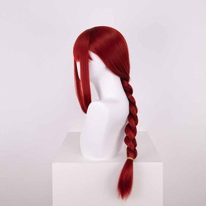 Peluca <span class=keywords><strong>Makima</strong></span> al por mayor de Chainsaw Man, peluca larga trenzada de color rojo vino, resistente al calor, de pelo sintético, para <span class=keywords><strong>cosplay</strong></span>, fiestas y juegos de rol. - Product Image 4