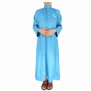 Low Price Long Sleeve Boy Thobe Kurta Designs For Men Dubai Islamic Clothing