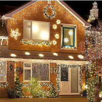 Guirlande de Noël en rotin LED Décoration Artificielle Arbre de Noël Décors de Fête Bande Ornement Couronne Lumière Fleur Bande 2.7M