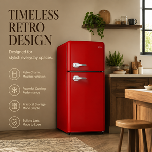 Réfrigérateur-congélateur combiné Amica <span class=keywords><strong>Retro</strong></span> <span class=keywords><strong>206</strong></span> L, dégivrage automatique, refroidissement par compresseur, 144x55x62 cm, KGC 15633 Y [Classe énergétique E] - Product Image 3