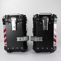 Nouvelle boîte latérale de moto en alliage d'aluminium 36L - Personnalisable Argent Noir Étanche Modèle JPAD J-B5 Garantie 1 an Rétrofit/Amélioration