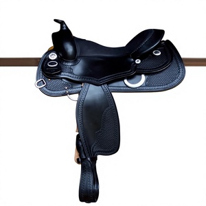 Silla de Montar Inglesa de Cuero Genuino BS International Natural Crafts con Estructura de Madera, Logotipo Personalizado, Modelo NA60, Accesorios Ecuestres - Product Image 1