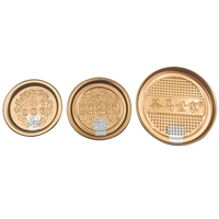 Couvercles en aluminium à décoller facilement avec logo personnalisé, en carton, couleurs argent/or, matériaux recyclés, qualité alimentaire, pour boîtes JHF