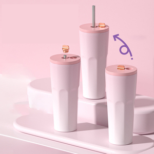 Botella de agua para exteriores con aislamiento al vacío de acero inoxidable 304 portátil, tapa de silicona de gran capacidad, nueva taza de coche, vasos para hervir - Product Image 6