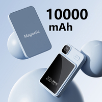 Vente directe d'usine, PD22.5W, 10000mah, mini batterie portable magnétique, affichage LED, charge super rapide, sans fil pour téléphone
