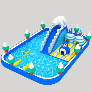 Parque de Diversiones Inflable <span class=keywords><strong>Mega</strong></span> Piranha al Aire Libre con Juegos Acuáticos - Product Image 1