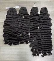 Extensions de cheveux humains indiens de qualité supérieure non traités, tissage bouclé d'un seul donneur, cheveux crus de haute qualité d'Inde