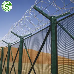 핫 세일 358 anti-climb rigid welded wire mesh fence 클리어 뷰 울타리 패널 ClearVu 358 울타리