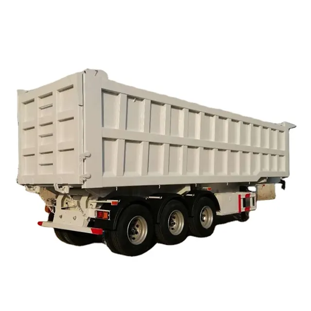 China front lifting 80 tons of new four-axle heavy loading semi-trailer