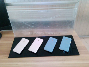 Présentoir en forme de L clair et noir pour étui de téléphone portable Design chaud simple avec panneau arrière Présentoir pour étui de téléphone publicitaire - Product Image 4