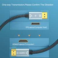 4K macho a macho DP Displayport a HDMI Cable puerto de pantalla a HDMI Cable Convertidor para proyector de PC portátil