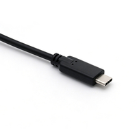 Câble de charge rapide USB 2.0 Type-C mâle double M2 à fixation par vis, blindé tressé en PVC, 3A, pour ordinateur/écouteurs