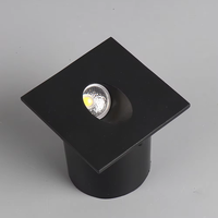 Lampu Tangga LED Terpasang 3W 80X80XH50mm Tahan Air Berbahan Aluminium Polikarbonat untuk Tangga Dalam dan Luar Ruangan Universal