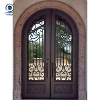 Portail en acier massif galvanisé de style antique, motif filigrané, complexe, avec une présence énigmatique, pour la vente en gros