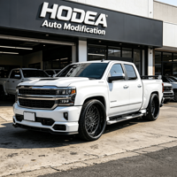 Jantes forgées à rayons en H de 20/22/24/26 pouces à déport profond pour F-150 Silverado Ram 1500 F-250 Tundra Titan avec logo personnalisé sur le capot et gravure sur le rebord