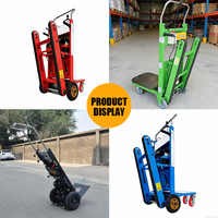 Chariot Électrique Pliable pour Escaliers, Capacité 150 kg, Batterie au Lithium, Roues TPR, Plateforme de Transport Domestique