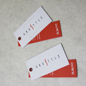 Logotipo personalizado de lujo en relieve ropa reciclada ropa camiseta Jean cuero Swing etiqueta colgante etiqueta adhesiva para ropa - Product Image 2