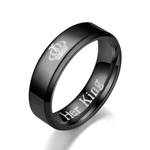 Anillo de Acero Inoxidable con Diseño de Corona de Amor Eterno para Parejas, Rey y Reina, para Mujeres y Hombres - Product Image 5
