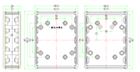 Boîtier de boîtiers ABS de bureau BMD 60035, boîtier de boîtier de capteur intelligent et IOT. Conception de petite enceinte