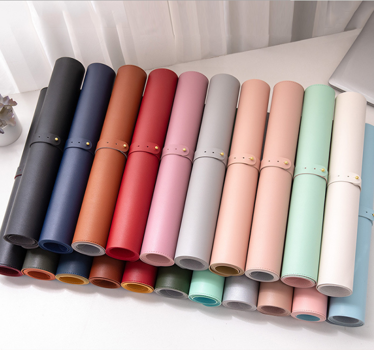 Ультратонкий большой Настольный коврик для ноутбука, легко чистящий коврик для письма, нескользящий водонепроницаемый коврик для мыши из ПВХ и кожи